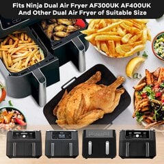 Paketti, jossa on 2 ilmakeitintarviketta (21,5 x 14,5 x 7 cm), ilmakeitinmuotti Ninja Foodille AF400EU AF300EU 9,5L, silikoni Airfryer-rutimuotti Instant Pot Ultenic MasterPRO Dual Air Fryerille hinta ja tiedot | Keittiövälineet | hobbyhall.fi