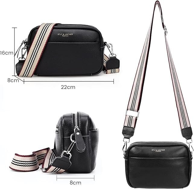 Crossbody laukku naisille, pieni musta aitoa nahkaa hinta ja tiedot | Tietokonelaukut | hobbyhall.fi