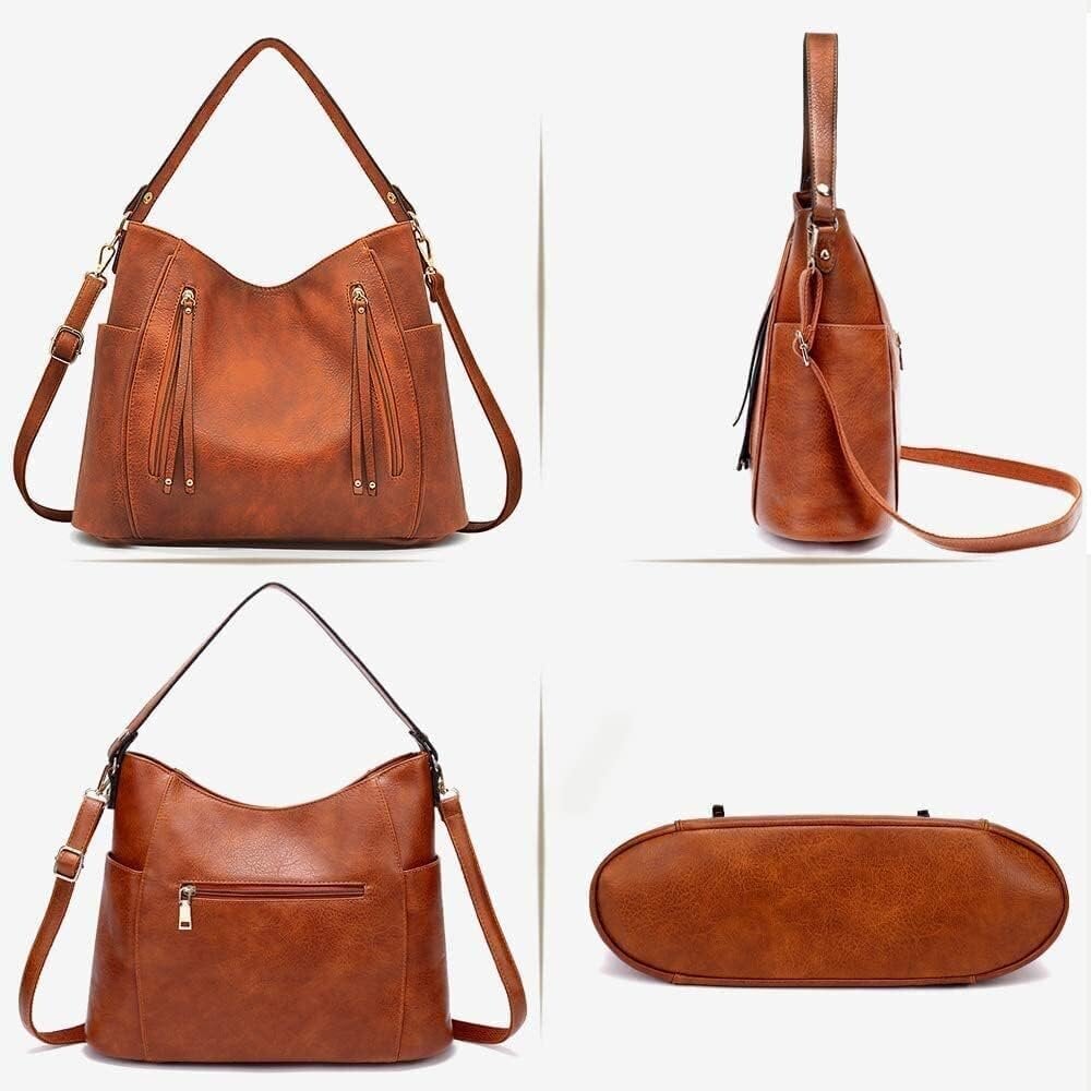 Naisten käsilaukut, iso nahkainen Crossbody-laukku, olkalaukku, PU-design, korkealuokkainen laukku naisille hinta ja tiedot | Tietokonelaukut | hobbyhall.fi