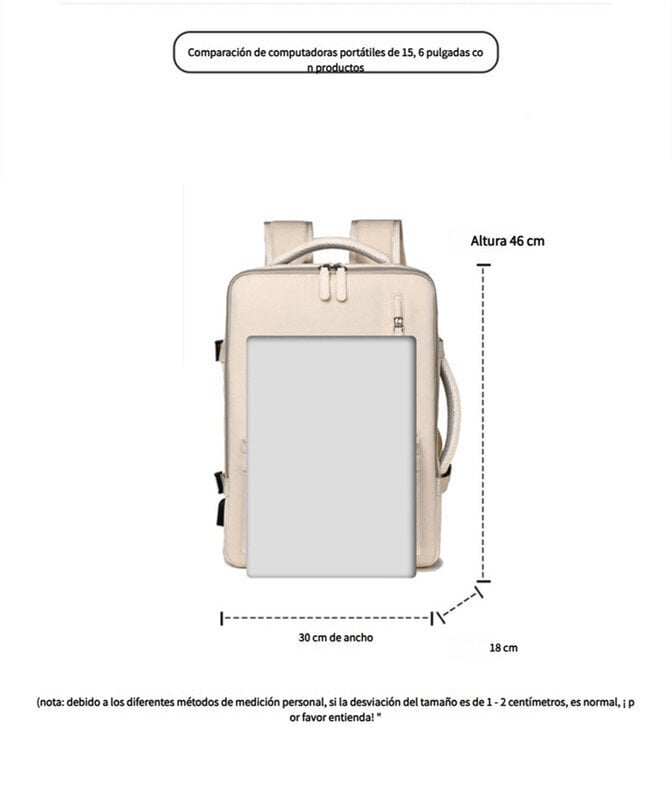 Lentokoneen matkustamoreppu 46x30x18 - 30L Käsimatkatavarat Matkalaukku Miesten Naisten Matkalaukut Kannettava Reppu 15,6 tuumaa USB-portilla töihin, kouluihin, beige hinta ja tiedot | Tietokonelaukut | hobbyhall.fi