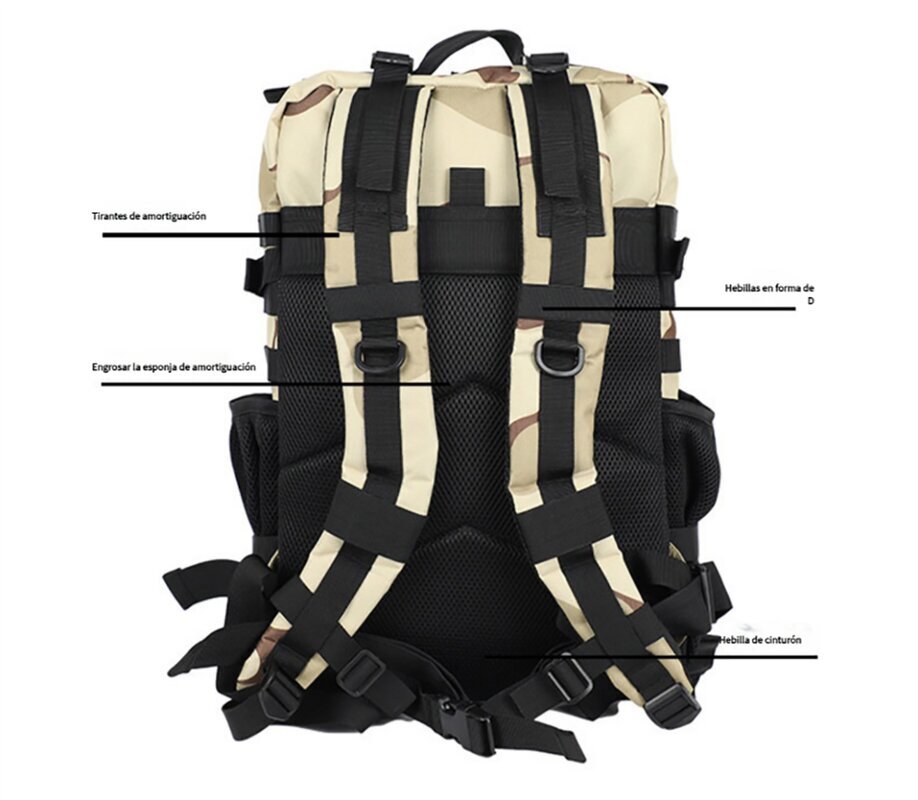 Taktiset sotilasreput 45 L Molle Army Assault Reppu 3 päivän Bug Out Bag retkeilyreppu, hiekkaväri hinta ja tiedot | Tietokonelaukut | hobbyhall.fi