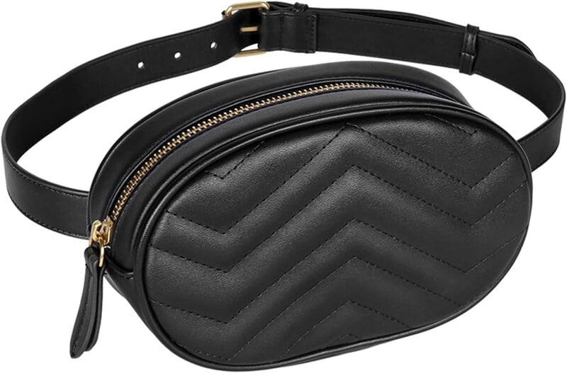 Naisten vyötärölaukut Vedenpitävä PU-nahkainen vyölaukku Fanny Pack Crossbody Bumbag