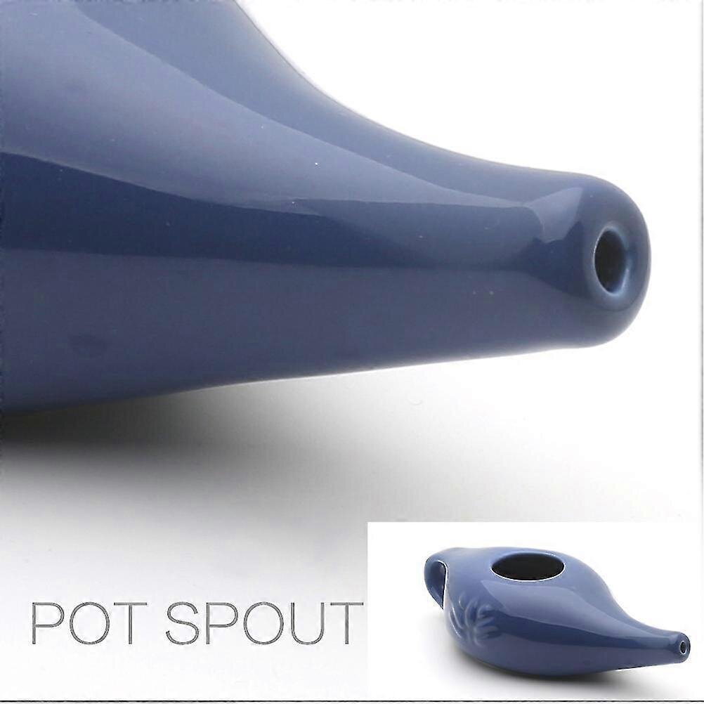 Keraaminen Neti Pot Sinusille, 250 ml Käsintehty Yoga Neti Pot Nenäkastelulaite Blue hinta ja tiedot | Lasit, mukit ja kannut | hobbyhall.fi