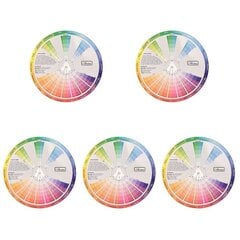 kpl Creative Color Wheels Color Learning Rotary Wheel Color Board -sekoitusväriopastyökalu 5kpl:lle 23cm hinta ja tiedot | Kauneudenhoitotarvikkeet | hobbyhall.fi