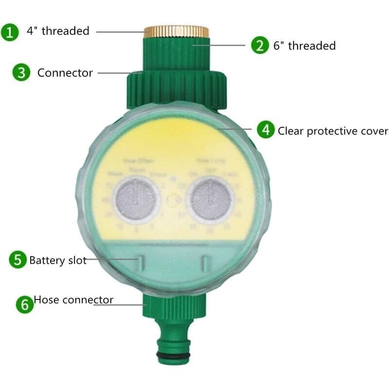 Kasteluajastin, ulkokasteluohjain, elektroninen automaattinen kasteluletkun ajastin, useita ohjelmia puutarhaan, kasvihuoneeseen, vihanneskasveihin, nurmikkoon hinta ja tiedot | Puutarhaletkut, kastelukannut ja muut kastelutarvikkeet | hobbyhall.fi
