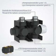 Radiatori - pystysuora, litteä, 1600x300x52 mm, yksikerroksinen, termostaattiventtiilillä, keskiliitännällä, antrasiitin värinen - kylpyhuoneen radiatori, pyyheteline, ''HB''. hinta ja tiedot | Patterit ja konvektorit | hobbyhall.fi