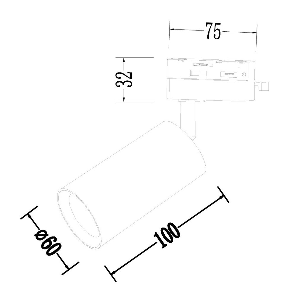 Alumiininen valaisinpää Pipe GU10 kannalla, musta hinta ja tiedot | Seinävalaisimet | hobbyhall.fi