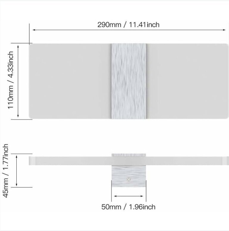 2X12W sisäseinävalaisin Himmennettävä LED-akryyliseinävalaisin Moderni design Sisustusseinävalaistus olohuoneeseen Makuuhuoneeseen käytävään Kylpyhuoneeseen, viileä valkoinen - [Energialuokka A+ hinta ja tiedot | Seinävalaisimet | hobbyhall.fi