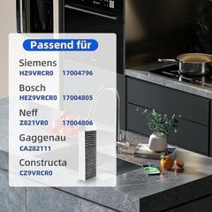 4 kpl aktiivihiilisuodattimet liesituulettimeen Siemens Hz9vrcr0 17004796 / Bosch Hez9vrcr0 17004805 / Neff Z821vr0 17004806, Gaggenau CA282111 hinta ja tiedot | Pölynimureiden lisätarvikkeet | hobbyhall.fi