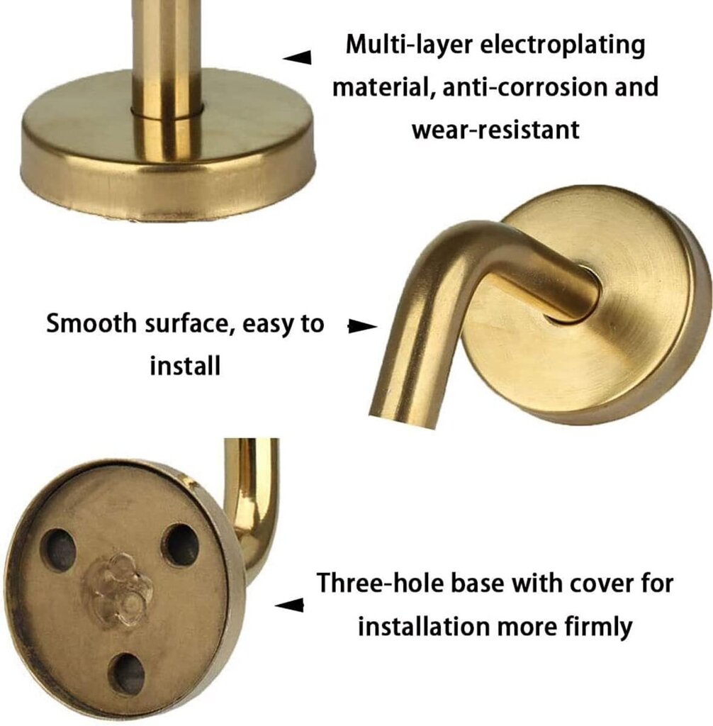 4 kpl ruostumattomasta teräksestä valmistetut kaiteiden kiinnikkeet seinäasennusta varten Portaikiskokannattimet Banister Stair Su hinta ja tiedot | Portaat | hobbyhall.fi
