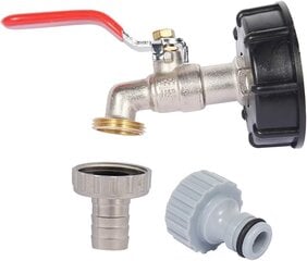 IBC Tank Adapter S60X6 Vaihtoventtiilin sovitus 1/2" letku - - hinta ja tiedot | Poisto- ja tulovesiletkut | hobbyhall.fi