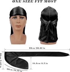 Silkki Durag Kevyt Mukava Hengittävä Muodikas Du Rags Durag Wave Cap miehille ja naisille hinta ja tiedot | Treenivälineet | hobbyhall.fi