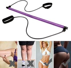 Body Trainer Fitness Device Long Resistance Band Bar Fitness Pilates Bar Fitness Bands bodybuilding workout, violetti, 91cm hinta ja tiedot | Treenivälineet | hobbyhall.fi