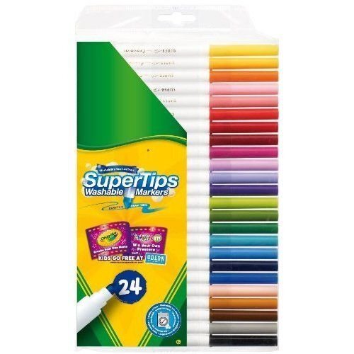 Crayola Set 24 pestävä Super Line Markkereita hinta ja tiedot | Taide- ja askartelutarvikkeet | hobbyhall.fi