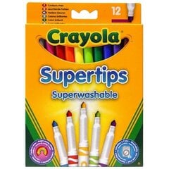 CRAYOLA Pestävät Markkerit, 12 Kpl hinta ja tiedot | Crayola Koulutarvikkeet | hobbyhall.fi