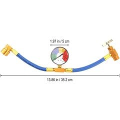 R134A-ilmastointilaitteen kylmäaineen täyttöletku mittarilla autolle (1/2 kierre Amerikkaan ja Eurooppaan) hinta ja tiedot | Auton pesutarvikkeet | hobbyhall.fi