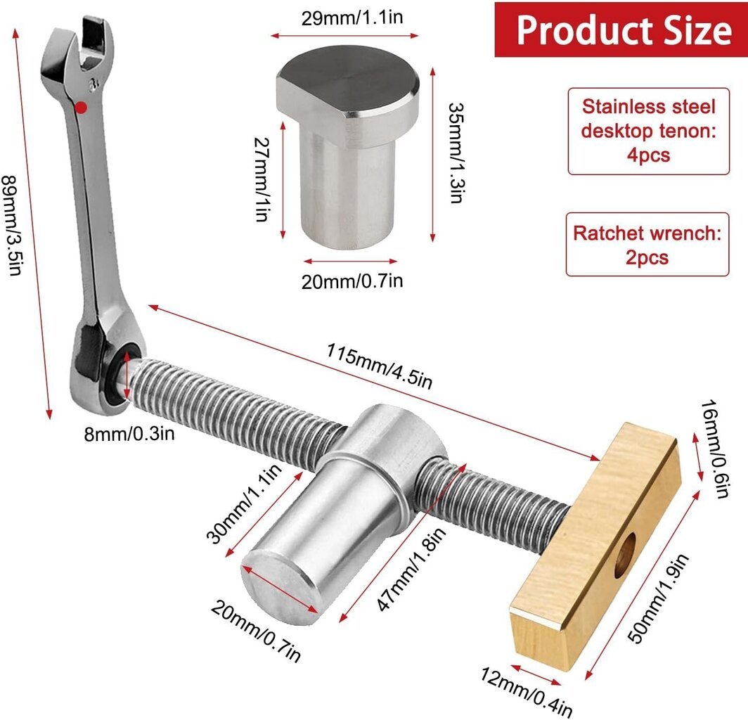 2-osainen penkkiruuvipenkkisarja 4 penkkileualla, puusepäntyöpuristimet 20 mm penkkirei'ille, säätöruuvi, säädettävät penkkikiinnikkeet, penkkitarvikkeet pikakiinnitykseen hinta ja tiedot | Auton pesutarvikkeet | hobbyhall.fi
