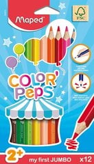 Värikynät ColorPeps My First Jumbo, 12 väriä hinta ja tiedot | Maped Lapset | hobbyhall.fi