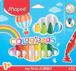 Huopakynät ColorPeps My First Jumbo, 12 väriä hinta ja tiedot | Taide- ja askartelutarvikkeet | hobbyhall.fi