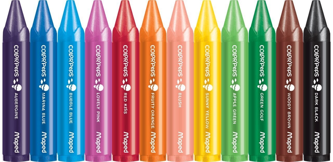 Vahaliidut ColorPeps My First Jumbo, 12 väriä hinta ja tiedot | Taide- ja askartelutarvikkeet | hobbyhall.fi