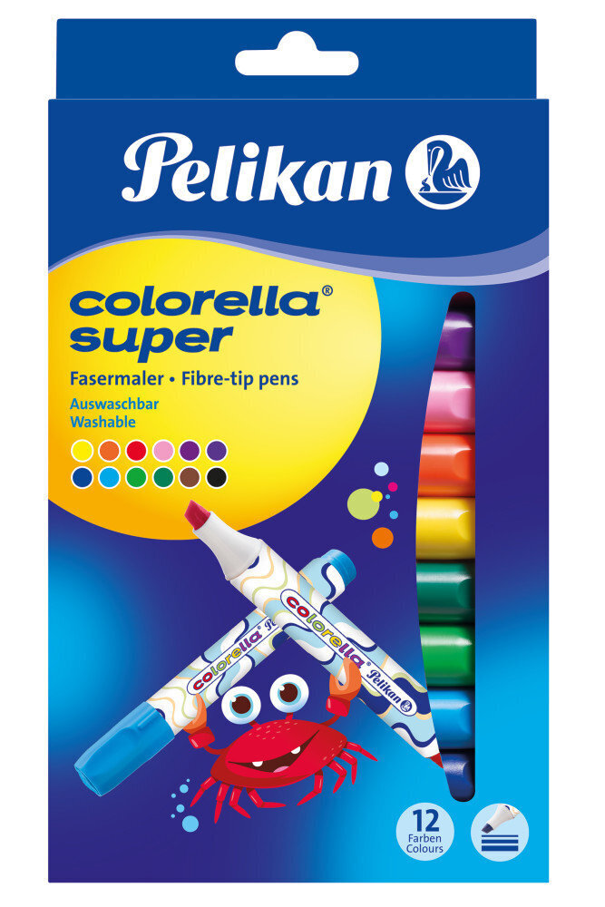 Pelikan Huopakynät, colorella super, 12 väriä hinta ja tiedot | Taide- ja askartelutarvikkeet | hobbyhall.fi