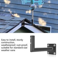 Mengxi 1 Set Weathervane Mount ruosteenkestävä, korkean kovuuden L-putki tuki Teräksinen ulko-TV antennin kiinnitysteline Kotiin tarvike Black hinta ja tiedot | TV-antennit | hobbyhall.fi