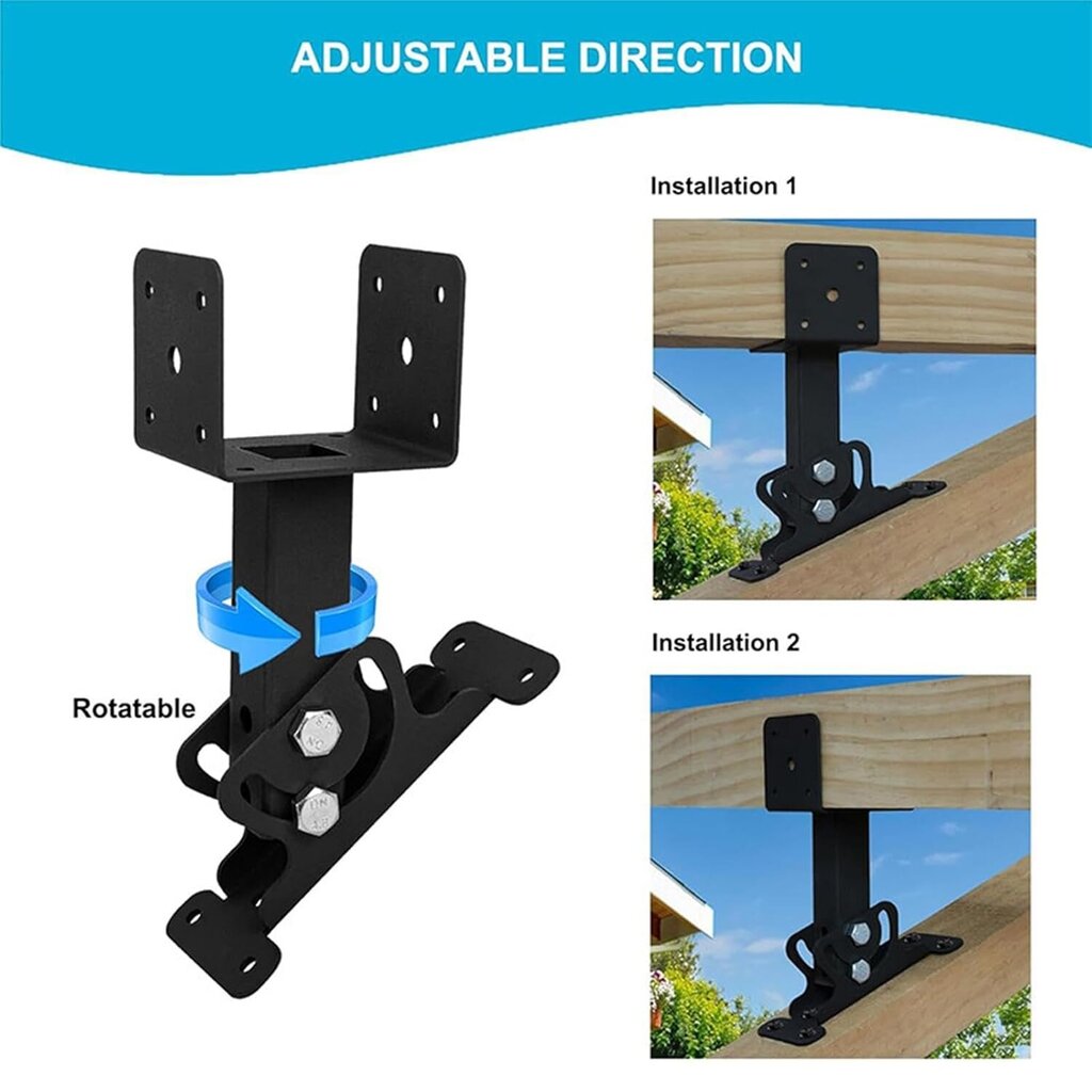 Patio Roof Riser Brackets, Pergola Roof Riser Kiinnikkeet | Satulan muotoiset puiset kattopalkkikannattimet, säädettävät ruosteenestopalkkikannattimet hinta ja tiedot | TV-antennit | hobbyhall.fi