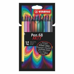 STABILO Huopakynät, Pen 68, ARTY, 12 väriä hinta ja tiedot | Stabilo Lapset | hobbyhall.fi