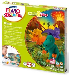 Fimo-muovailumassasetti Fimo Dinosaur, 4 väriä hinta ja tiedot | Taide- ja askartelutarvikkeet | hobbyhall.fi
