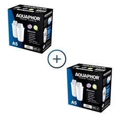 Aquaphor A5 kannusuodatin, 4 kappaleen pakkaus hinta ja tiedot | Veden suodatinkannut ja suodattimet | hobbyhall.fi