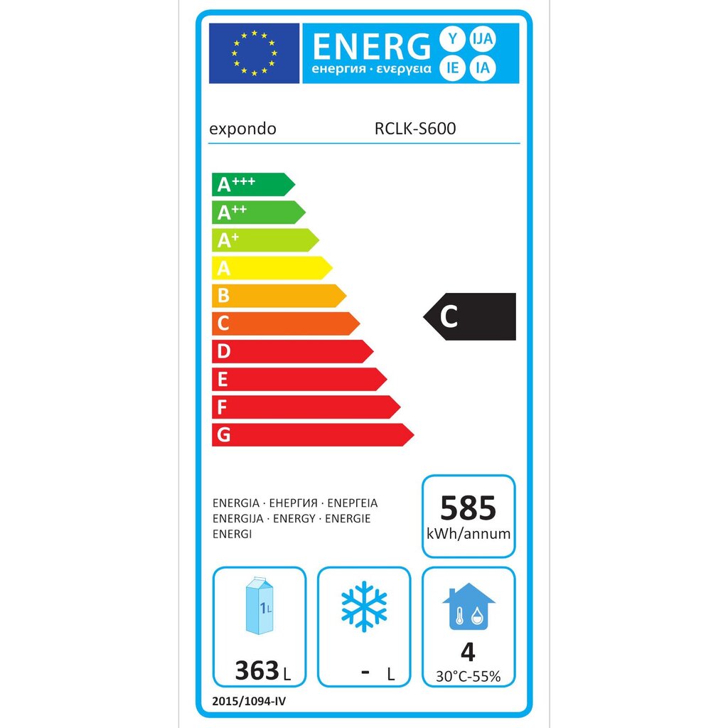 Jääkaappikaappi -2 - 8°C, 540L, ruostumaton teräs hinta ja tiedot | Pakastimet | hobbyhall.fi