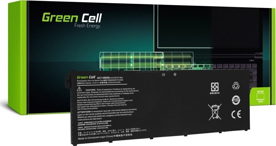 Green Cell AC72 hinta ja tiedot | Kannettavien tietokoneiden akut | hobbyhall.fi
