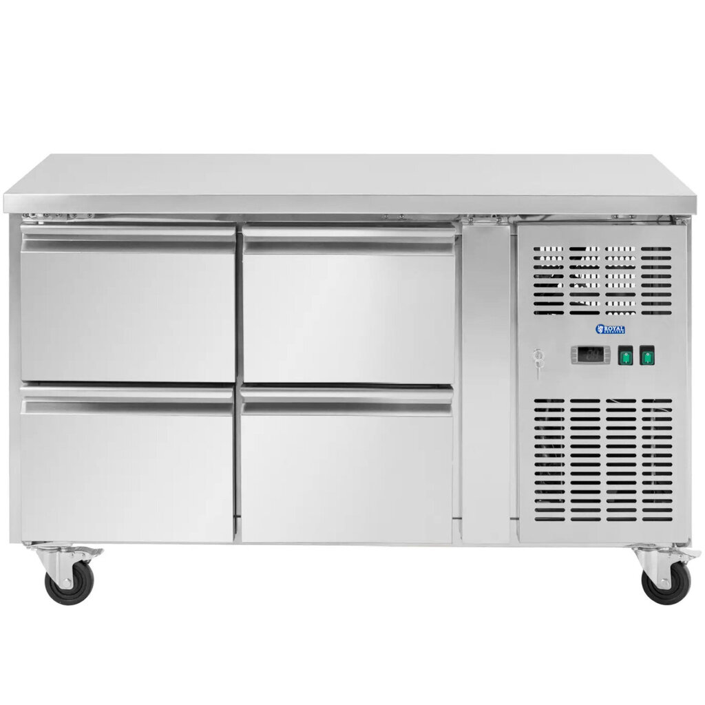 Gastronominen jäähdytyspöytä, 4 laatikkoa, 280 l, 136 x 70 x 85 cm hinta ja tiedot | Pakastimet | hobbyhall.fi