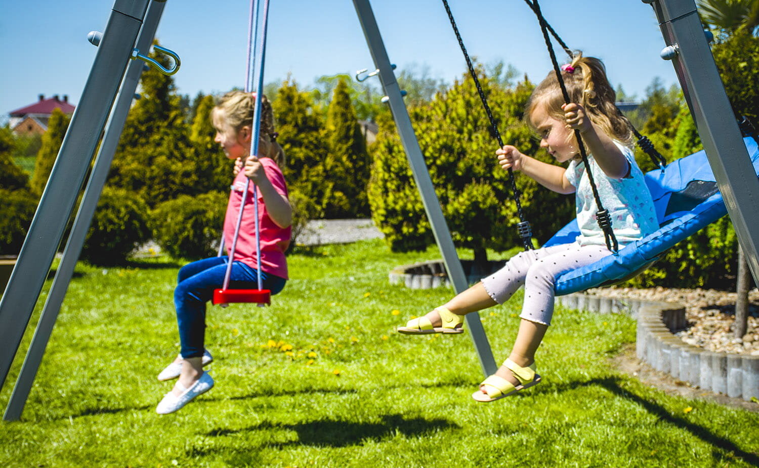 Kestävä keinu teline kahdella keinulla hinta ja tiedot | Riippumatot | hobbyhall.fi