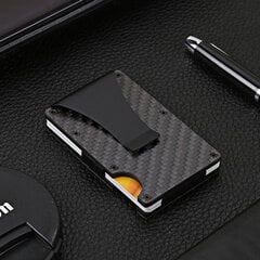 Miesten Slim Carbon Fiber -luottokorttikotelo RFID-estometalli Wa hinta ja tiedot | Miesten lompakot | hobbyhall.fi