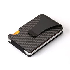 Miesten Slim Carbon Fiber -luottokorttikotelo RFID-estometalli Wa hinta ja tiedot | Miesten lompakot | hobbyhall.fi