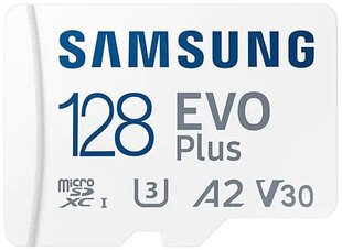 SAMSUNG MICRO SDXC EVO+ 128GB/V30 W/A MB-MC128KA/EU muistikortti hinta ja tiedot | Puhelimen muistikortit | hobbyhall.fi