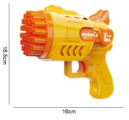 Saippuakuplapistooli 29 suuttimella, oranssi/keltainen hinta ja tiedot | Pihapelit ja ulkopelit | hobbyhall.fi