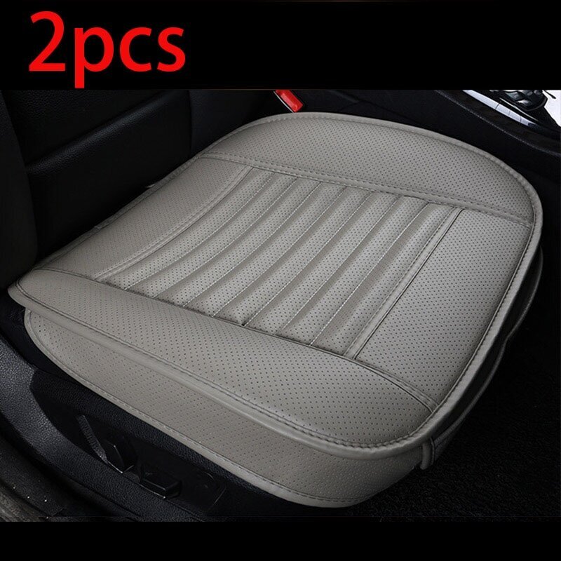 (2kpl Etuharmaa) Nahkainen auton istuimen päällinen Sisustus Automaattiset istuimet Pehmuste Four Seasons Protector Mat Universal Istuinpäällinen Matto Autotarvikkeet hinta ja tiedot | Lisätarvikkeet autoiluun | hobbyhall.fi