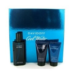 Davidoff Cool Water EdT -lahjapakkaus miehelle, 125 ml + 75 ml + 75 ml hinta ja tiedot | Davidoff Hajuvedet ja kosmetiikka | hobbyhall.fi