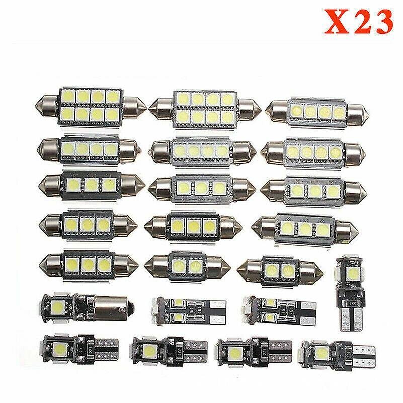 23-osainen T10 Led -auton sisävalosarja Canbus-dekoodaus, Dualtip 5050 -taustavalot hinta ja tiedot | Lisätarvikkeet autoiluun | hobbyhall.fi