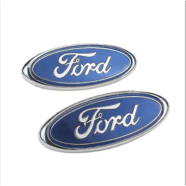 Ford Badge Oval Blue/Chrome 145x 60mm Emblem Focus Mondeo Transitille hinta ja tiedot | Lisätarvikkeet autoiluun | hobbyhall.fi