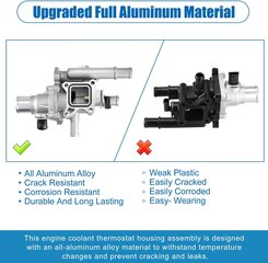 Moottorin jäähdytysnesteen termostaattikotelo, joka on yhteensopiva vuosien 2011-2016 Chevy Cruzen, 2012-2018 Chevy Sonicin, 2013-2018 Chevy Traxin kanssa - Korvaa 25199824, 25192228, 902-0383,15-84. hinta ja tiedot | Lisätarvikkeet autoiluun | hobbyhall.fi
