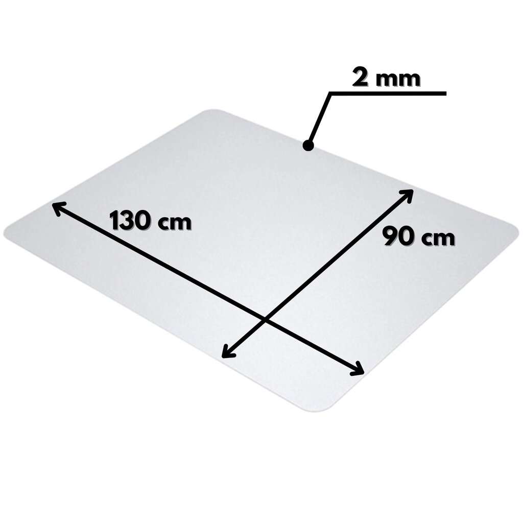 Lattiasuojamatto 2 mm 90x130 cm hinta ja tiedot | Istuintyynyt, pehmusteet ja päälliset | hobbyhall.fi