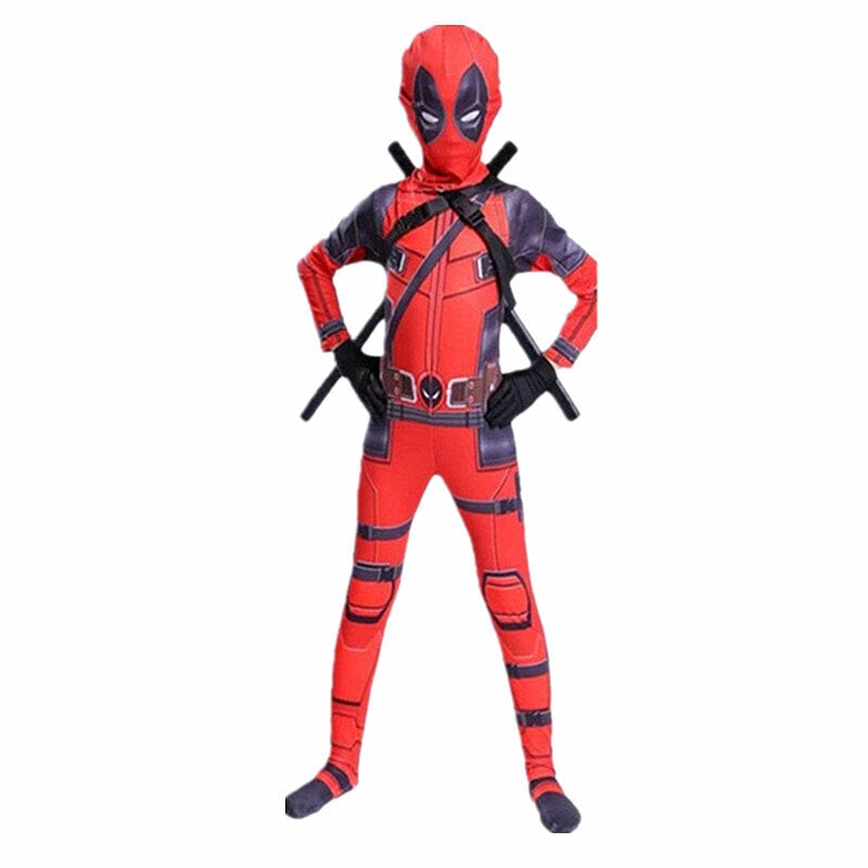 Deadpool-asu Supersankari Cosplay-asut Supersankari Lasten Bodysuit 3D-tyyli Halloween Cosplay-asut Miekkalaukku 6 6 6 hinta ja tiedot | Lastenhuoneen kaapit | hobbyhall.fi