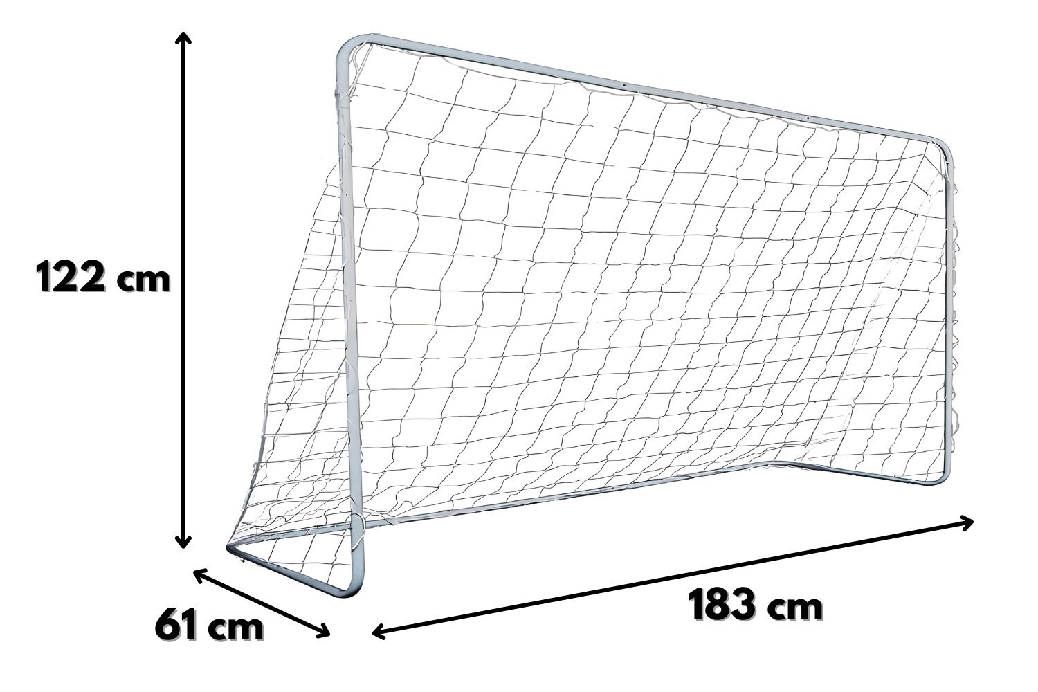 Jalkapallomaalit lapsille ja aikuisille, metalliset, 183 x 122 x 61 cm hinta ja tiedot | Jalkapallokengät | hobbyhall.fi