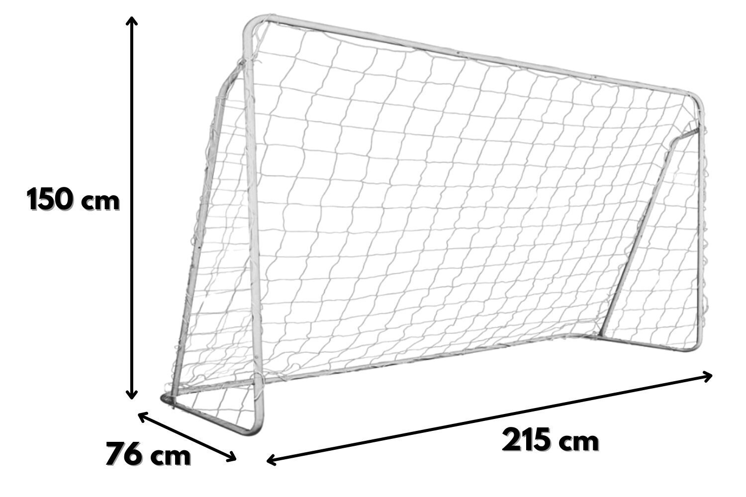 Jalkapallomaalit 215 x 150 x 76 cm, 2 kpl hinta ja tiedot | Jalkapallokengät | hobbyhall.fi