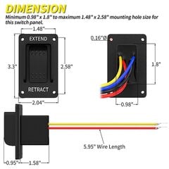 2kpl Käänteinen napaisuuskytkin 12v Dpdt Momentary 3-asentoinen keinukytkin Ip67 vedenpitävä Marine On hinta ja tiedot | Muut urheiluvälineet | hobbyhall.fi