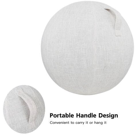 Puuvilla + Pellava Joogapallon suojapäällinen 65cm, Urheilupallon suojatarvikkeet, Beige hinta ja tiedot | Joogatarvikkeet | hobbyhall.fi