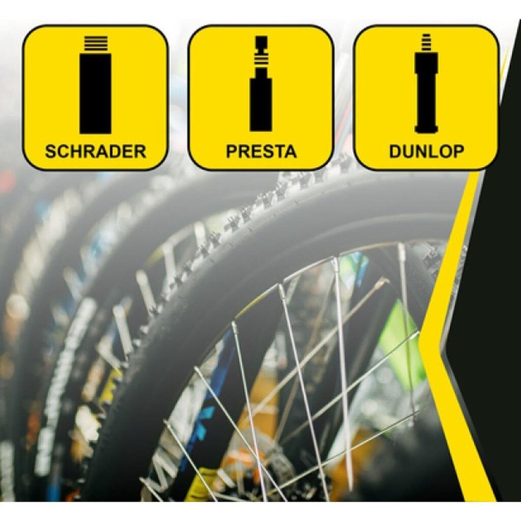 Dunlop pyöräpumppu 174psi (12bar), harmaa hinta ja tiedot | Pyöräpumput | hobbyhall.fi